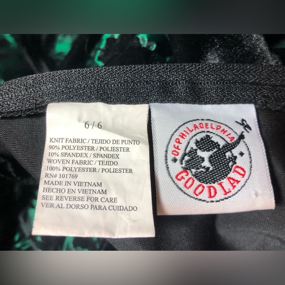 Good Lad Green Velvet Beaded Lace Party Dress Long Sleeve Empire Waist Fancy - Picture 5 of 6